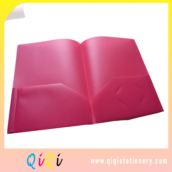 transparent plastic two pocket poly file folder