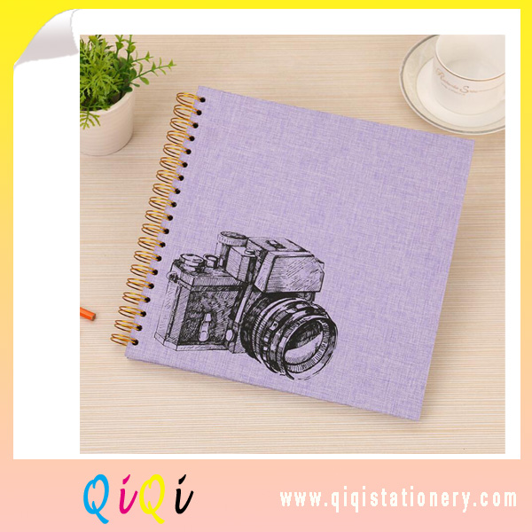 custom DIY Fabric cover spiral binding photo album