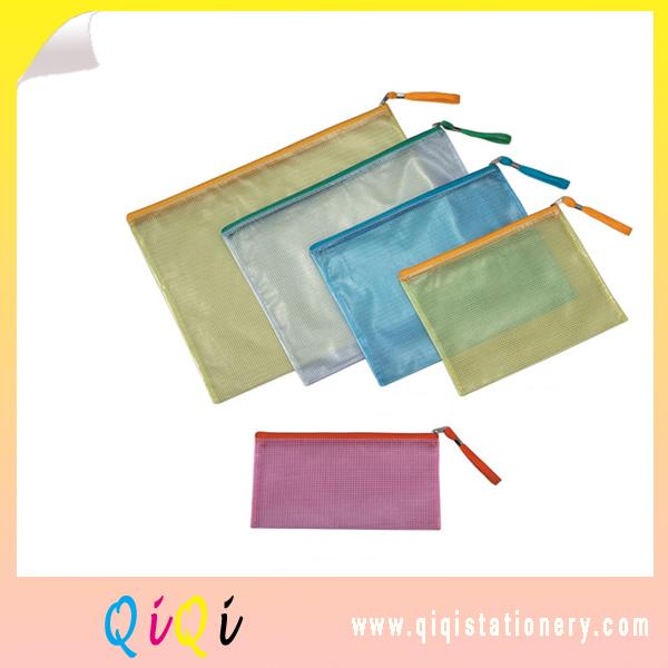 zipper plastic document file folder bag